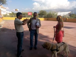 José Manuel Serrato y Leonor Basallote en el Colegio El Tejar